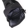 Универсальная мужская текстильная сумка-слинг через плечо в черном цвете Vintage (20576) - 4