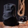 Универсальная мужская текстильная сумка-слинг через плечо в черном цвете Vintage (20576) - 8