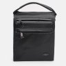 Черная мужская кожаная сумка-барсетка с ручкой Ricco Grande 71555 - 2