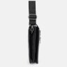 Черная мужская кожаная сумка-барсетка с ручкой Ricco Grande 71555 - 4