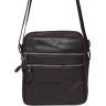 Наплечная мужская сумка-планшет из натуральной кожи темно-коричневого цвета Borsa Leather (15656) - 2