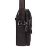 Наплечная мужская сумка-планшет из натуральной кожи темно-коричневого цвета Borsa Leather (15656) - 4
