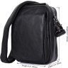 Компактна чоловіча наплечная сумка чорного кольору VINTAGE STYLE (14451) - 4