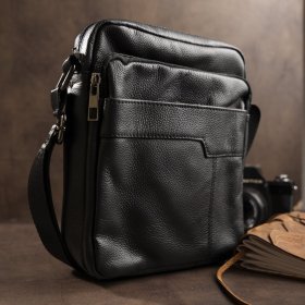 Компактна чоловіча сумка флотар з плечовим ременем VINTAGE STYLE (14743)