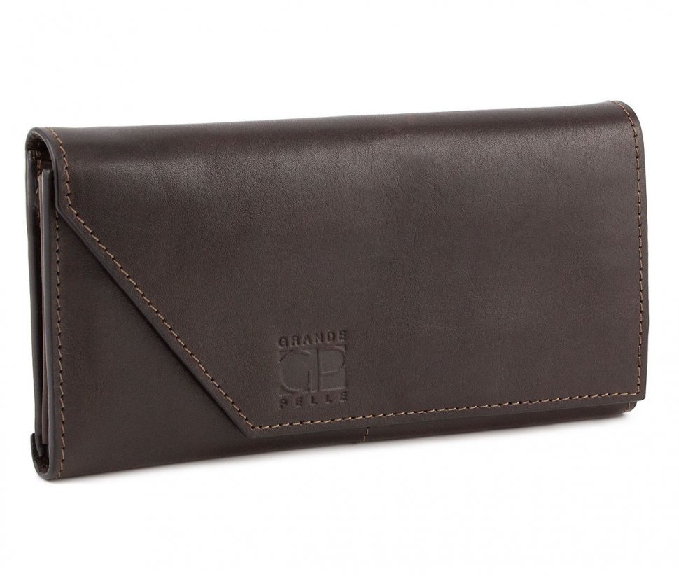 Класичний коричневий гаманець Grande Pelle (13213)