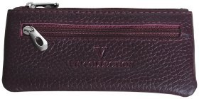 Бордова жіноча ключниця із фактурної шкіри Vip Collection 102355