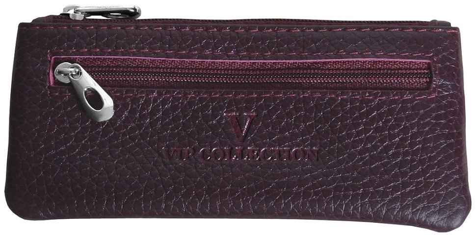 Бордова жіноча ключниця із фактурної шкіри Vip Collection 102355 modnotak фото №1