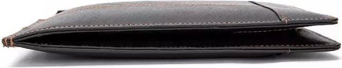Чоловічий гаманець-візитниця з натуральної шкіри темно-коричневого кольору Vintage (14914)