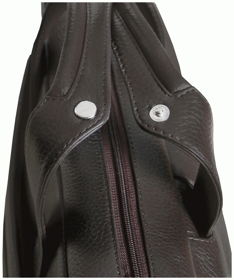 Кожаная сумка для ноутбука коричневого цвета с диагональю 15.6″  Vip Collection 102555 modnotak фото №8