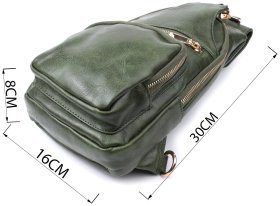 Женская сумка из кожзама через плечо Vintage 22755 Зеленая