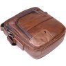 Мужская сумка-барсетка из натуральной кожи светло-коричневого цвета Vintage (2421480) - 3