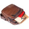 Мужская сумка-барсетка из натуральной кожи светло-коричневого цвета Vintage (2421480) - 6