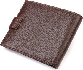 Горизонтальне чоловіче портмоне з натуральної шкіри флотар у коричневому кольорі CANPELLINI (2421891)