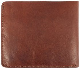 Мужской кошелек из натуральной гладкой кожи без застежки с RFID-защитой Ashwood 94055 коричневого цвета