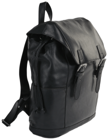 Рюкзак из натуральной кожи черного цвета на магните Ashwood HARVEY 94155