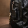 Мужская сумка-рюкзак через плечо из кожзама в черном цвете Vintage (20568) - 9