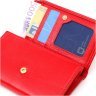 Червоний жіночий гаманець у три складення з натуральної шкіри Tony Bellucci (2422038) - 3