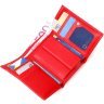 Червоний жіночий гаманець у три складення з натуральної шкіри Tony Bellucci (2422038) - 4