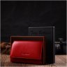 Червоний жіночий гаманець у три складення з натуральної шкіри Tony Bellucci (2422038) - 8