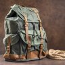 Текстильный рюкзак зеленого цвета большого размера Vintage (20056) - 3