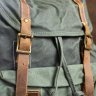 Текстильний рюкзак зеленого кольору великого розміру Vintage (20056) - 4