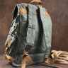 Текстильный рюкзак зеленого цвета большого размера Vintage (20056) - 5