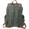 Текстильний рюкзак зеленого кольору великого розміру Vintage (20056) - 8