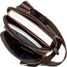 Оригинальная винтажная мужская сумка из кожи крейзи хорс в коричневом цвете SHVIGEL (11091) - 4
