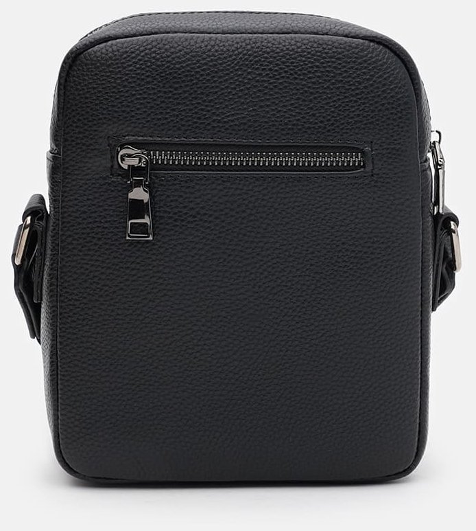 Мужская сумка планшет через плечо из качественной кожи Borsa Leather 104555 черная modnotak фото №3