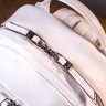Белый женский рюкзак из натуральной фактурной кожи на молнии KARYA (2420841) - 9