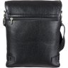 Многофункциональная мужская сумка-планшет из натуральной кожи черного окраса DESISAN (19193) - 4