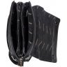 Многофункциональная мужская сумка-планшет из натуральной кожи черного окраса DESISAN (19193) - 6