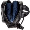 Универсальный кожаный рюкзак черного цвета в среднем размере SHVIGEL (11260) - 3