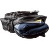 Универсальный кожаный рюкзак черного цвета в среднем размере SHVIGEL (11260) - 4