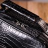 Черная мужская сумка-барсетка с ручкой из фактурной кожи под крокодила KARYA (2420941) - 10