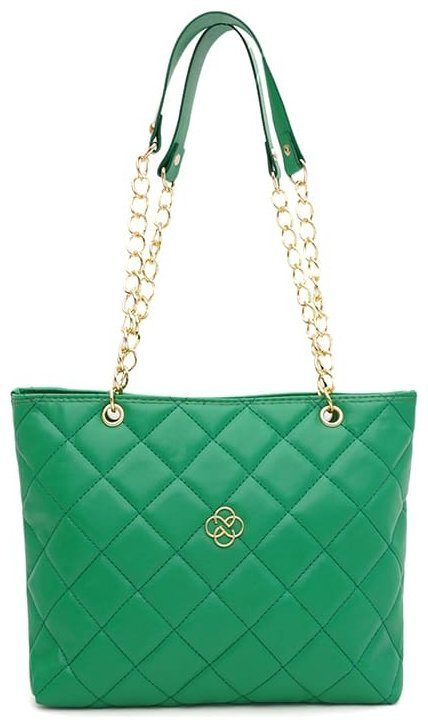 Стёганая женская сумка из качественного кожзама Monsen 94655 зеленого цвета фото №1 Стёганая женская сумка из качественного кожзама Monsen 94655 зеленого цвета modnotak фото №1