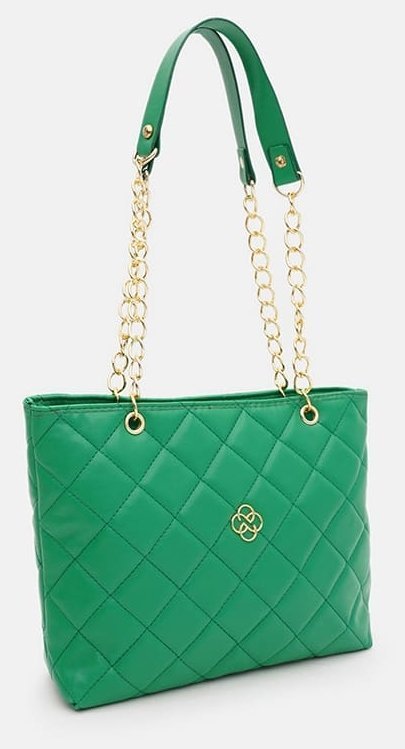 Стёганая женская сумка из качественного кожзама Monsen 94655 зеленого цвета фото №2 Стёганая женская сумка из качественного кожзама Monsen 94655 зеленого цвета modnotak фото №2