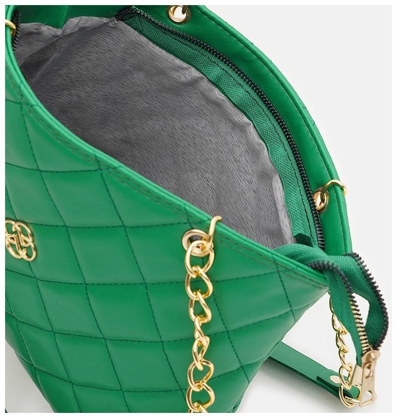 Стёганая женская сумка из качественного кожзама Monsen 94655 зеленого цвета фото №5 Стёганая женская сумка из качественного кожзама Monsen 94655 зеленого цвета modnotak фото №5
