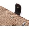 Компактный бежевый кошелек из натуральной кожи под змею на кнопке KARYA (2421041) - 3
