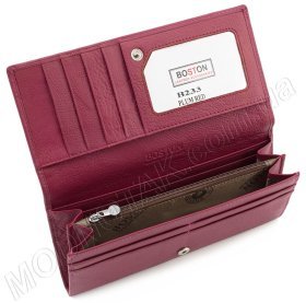 Гаманець з натуральної шкіри на кнопці BOSTON (17662)