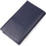 Синій чоловічий гаманець з натуральної шкіри без застки KARYA (2421141) - 2