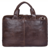 Винтажная мужская сумка коричневого цвета для документов и ноутбука Tiding Bag (21196) - 3