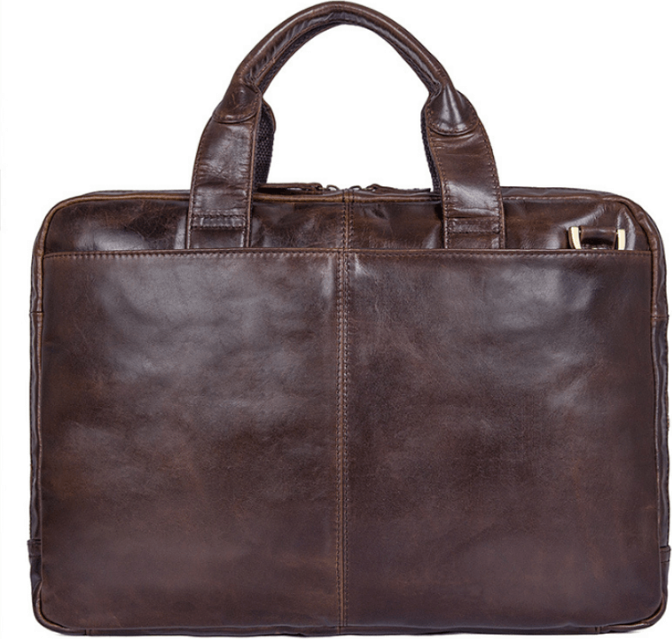Винтажная мужская сумка коричневого цвета для документов и ноутбука Tiding Bag (21196)