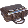 Винтажная мужская сумка коричневого цвета для документов и ноутбука Tiding Bag (21196) - 4