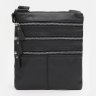 Тонкая мужская недорогая кожаная сумка-планшет черного цвета Keizer (19360) - 2