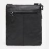 Тонкая мужская недорогая кожаная сумка-планшет черного цвета Keizer (19360) - 3