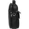 Компактна чоловіча сумка-барсетка із чорної шкіри на два автономні відділення Ricco Grande (21425) - 4