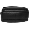 Компактная мужская сумка-барсетка из черной кожи на два автономных отделения Ricco Grande (21425) - 5