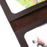 Кожаная миниатюрная обложка для водительских прав и ID-паспорта в темно-коричневом цвете Shvigel (2413964) - 5