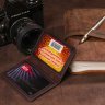 Шкіряна мініатюрна обкладинка для водійських прав та ID-паспорта в темно-коричневому кольорі Shvigel (2413964) - 8